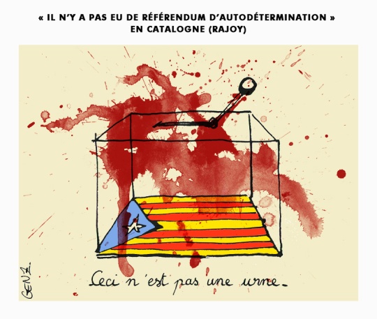 Octobre 2017 | «Il n'y a pas eu de référendum d'autodétermination» en Catalogne (Rajoy) © Laura Genz 01/10/17